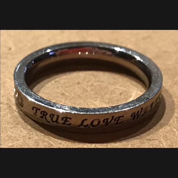 April Birthstone True Love Waits Purity Ring 1 Timothy 4:12 Christian Chasity - Picture 1 of 5
